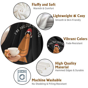 Marcus The Worm Christmas Meme Throw Blanket I Am Mildly Irritated TS14 Print Your Wear