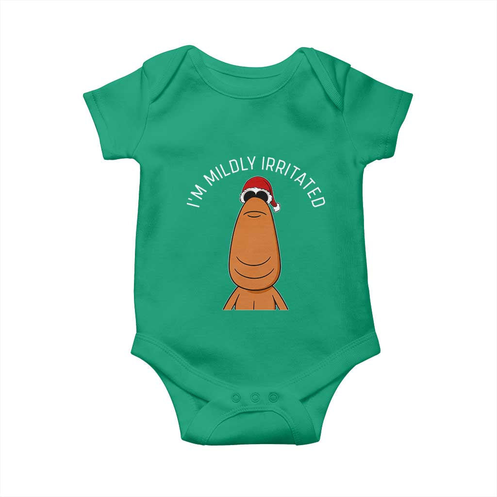 Marcus The Worm Christmas Meme Baby Onesie I Am Mildly Irritated TS14 Irish Green Print Your Wear