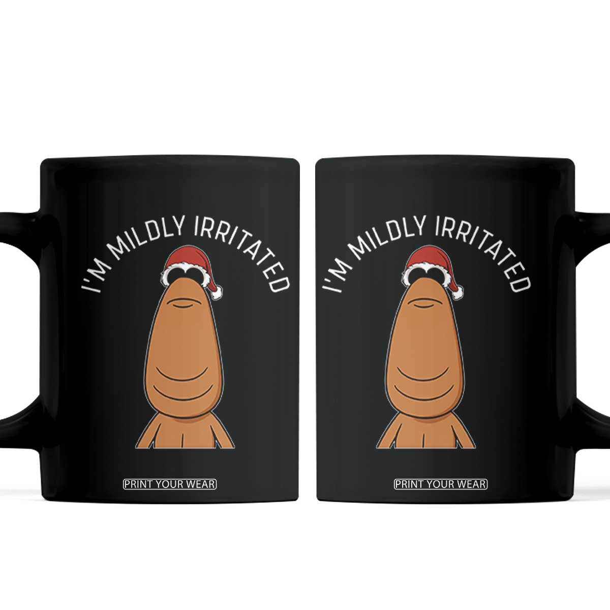 Marcus The Worm Christmas Meme Coffee Mug I Am Mildly Irritated TS14 Black Print Your Wear