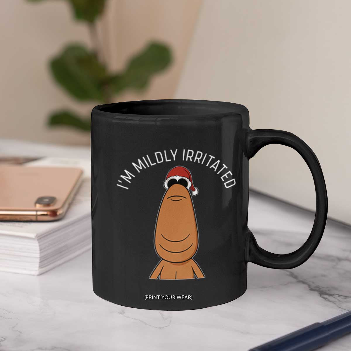 Marcus The Worm Christmas Meme Coffee Mug I Am Mildly Irritated TS14 Print Your Wear
