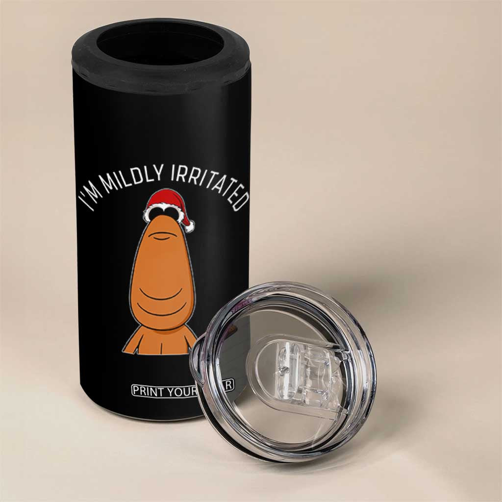 Marcus The Worm Christmas Meme 4 in 1 Can Cooler Tumbler I Am Mildly Irritated TS14 Print Your Wear