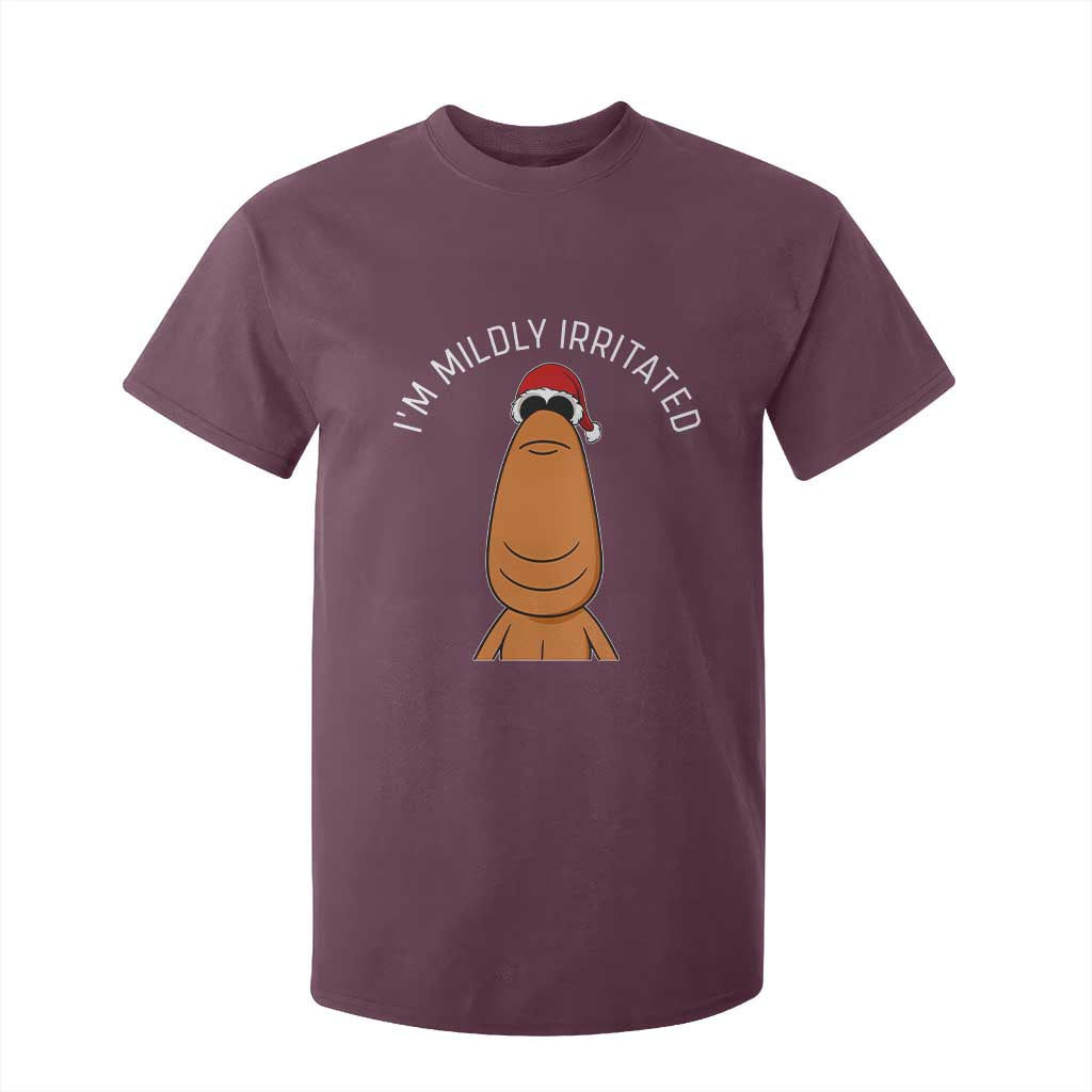 Marcus The Worm Christmas Meme T Shirt For Kid I Am Mildly Irritated TS14 Maroon Print Your Wear