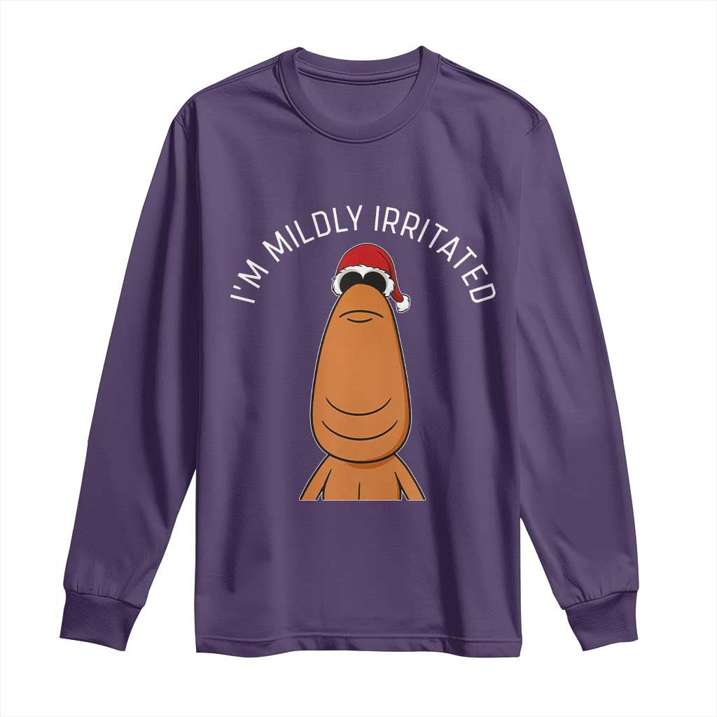 Marcus The Worm Christmas Meme Long Sleeve Shirt I Am Mildly Irritated TS14 Purple Print Your Wear