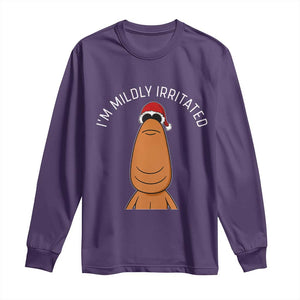 Marcus The Worm Christmas Meme Long Sleeve Shirt I Am Mildly Irritated TS14 Purple Print Your Wear