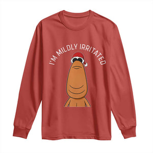 Marcus The Worm Christmas Meme Long Sleeve Shirt I Am Mildly Irritated TS14 Red Print Your Wear