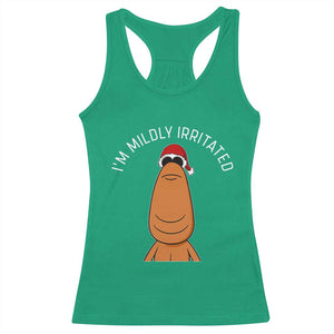Marcus The Worm Christmas Meme Racerback Tank Top I Am Mildly Irritated TS14 Irish Green Print Your Wear
