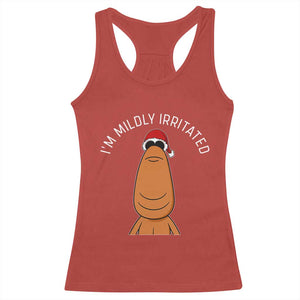 Marcus The Worm Christmas Meme Racerback Tank Top I Am Mildly Irritated TS14 Red Print Your Wear