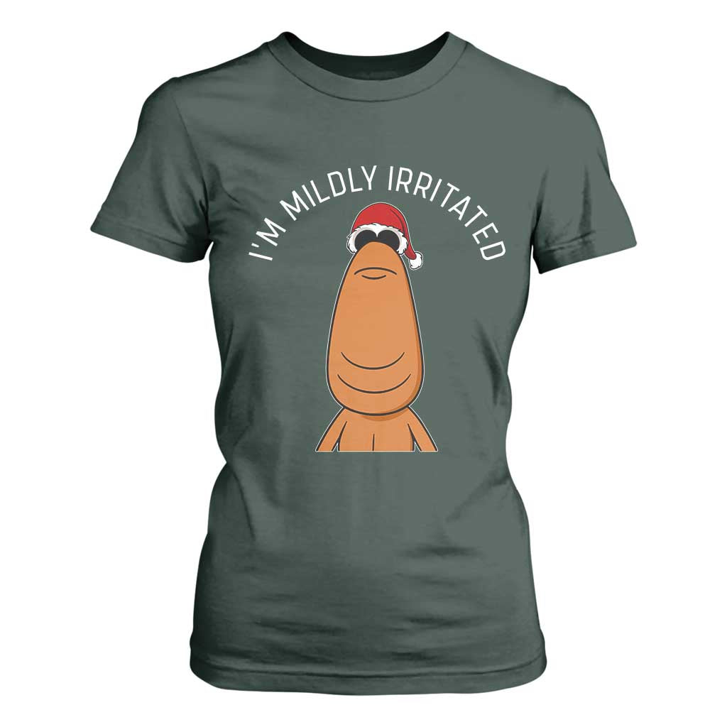 Marcus The Worm Christmas Meme T Shirt For Women I Am Mildly Irritated TS14 Dark Forest Green Print Your Wear