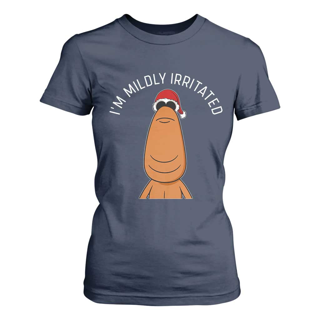 Marcus The Worm Christmas Meme T Shirt For Women I Am Mildly Irritated TS14 Navy Print Your Wear