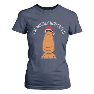 Marcus The Worm Christmas Meme T Shirt For Women I Am Mildly Irritated TS14 Navy Print Your Wear