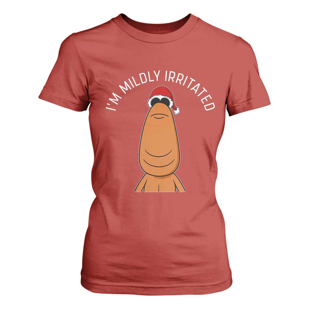 Marcus The Worm Christmas Meme T Shirt For Women I Am Mildly Irritated TS14 Red Print Your Wear