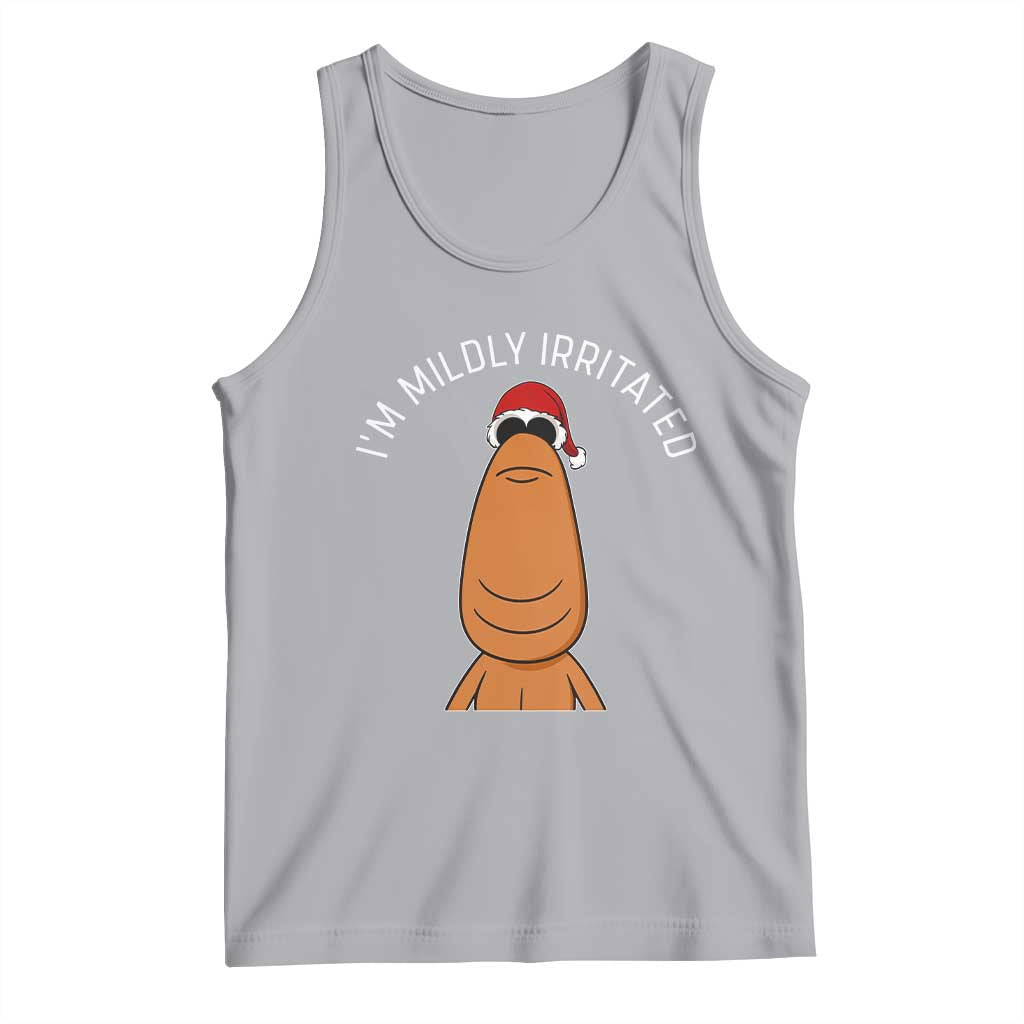 Marcus The Worm Christmas Meme Tank Top I Am Mildly Irritated TS14 Athletic Heather Print Your Wear