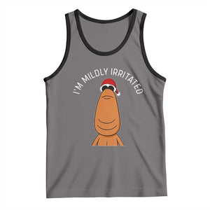Marcus The Worm Christmas Meme Tank Top I Am Mildly Irritated TS14 Deep Heather Black Print Your Wear