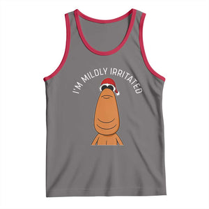 Marcus The Worm Christmas Meme Tank Top I Am Mildly Irritated TS14 Deep Heather Red Print Your Wear