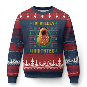 Marcus The Worm Xmas Meme Ugly Christmas Sweater Funny Brain Rot Xmas TS14 Navy Red Print Your Wear