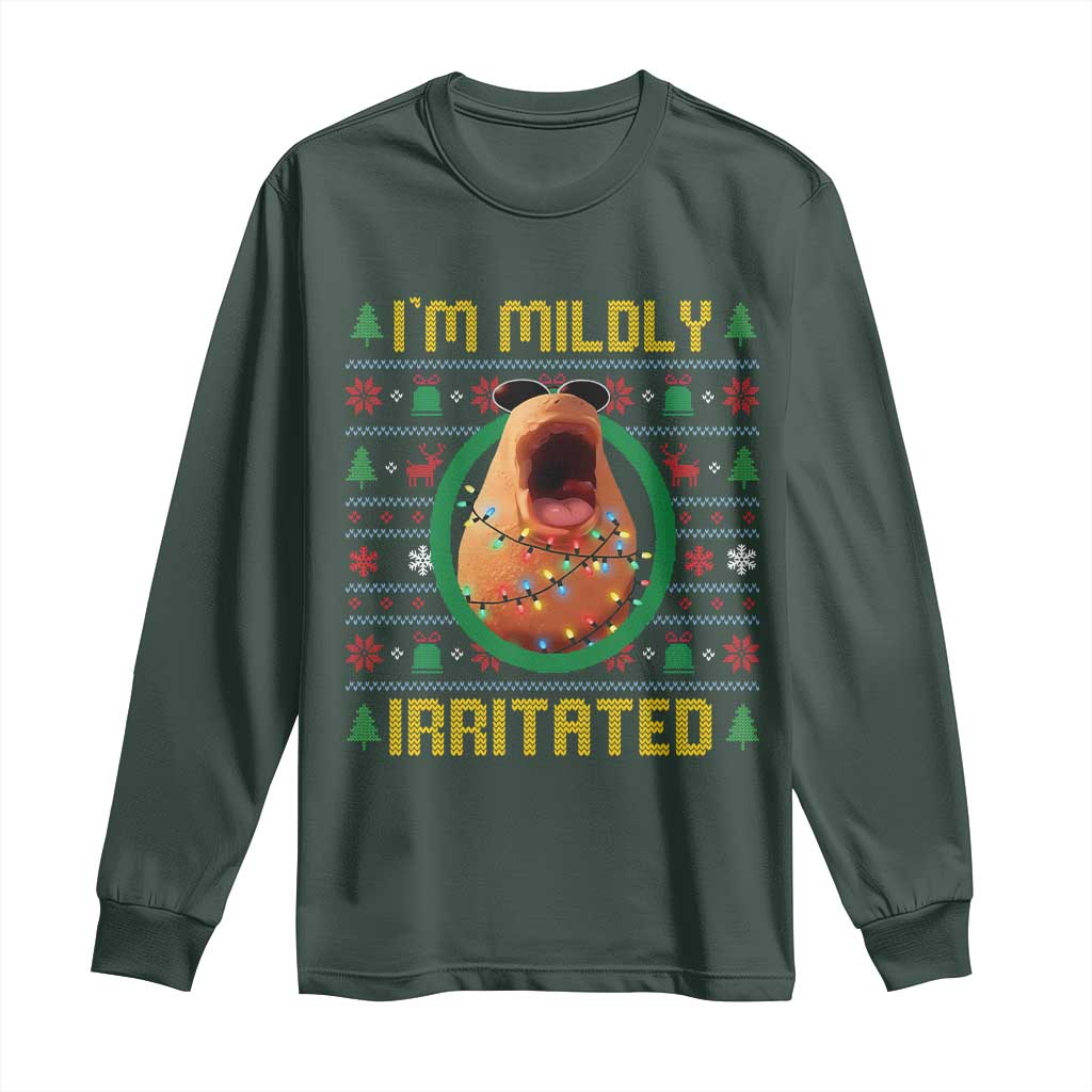 Marcus The Worm Christmas Meme Long Sleeve Shirt Funny Brain Rot Xmas TS14 Dark Forest Green Print Your Wear