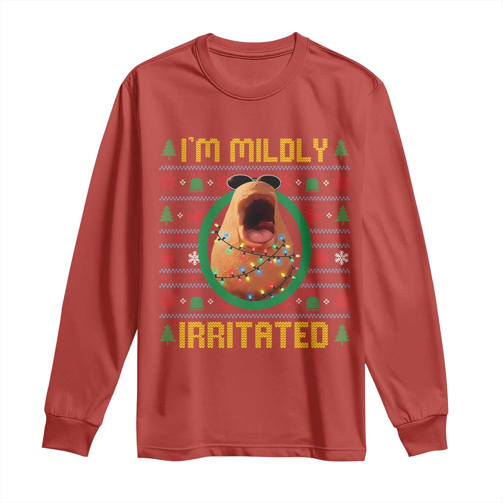 Marcus The Worm Christmas Meme Long Sleeve Shirt Funny Brain Rot Xmas TS14 Red Print Your Wear