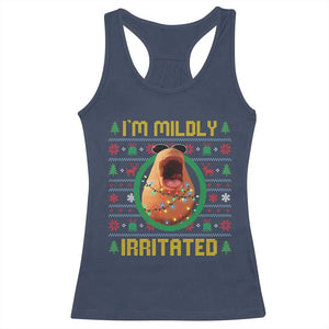 Marcus The Worm Christmas Meme Racerback Tank Top Funny Brain Rot Xmas TS14 Navy Print Your Wear