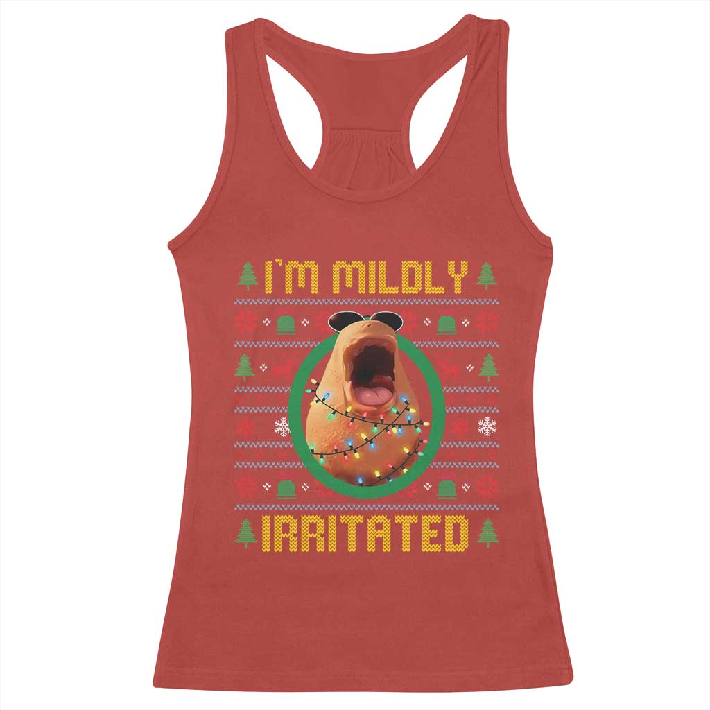 Marcus The Worm Christmas Meme Racerback Tank Top Funny Brain Rot Xmas TS14 Red Print Your Wear