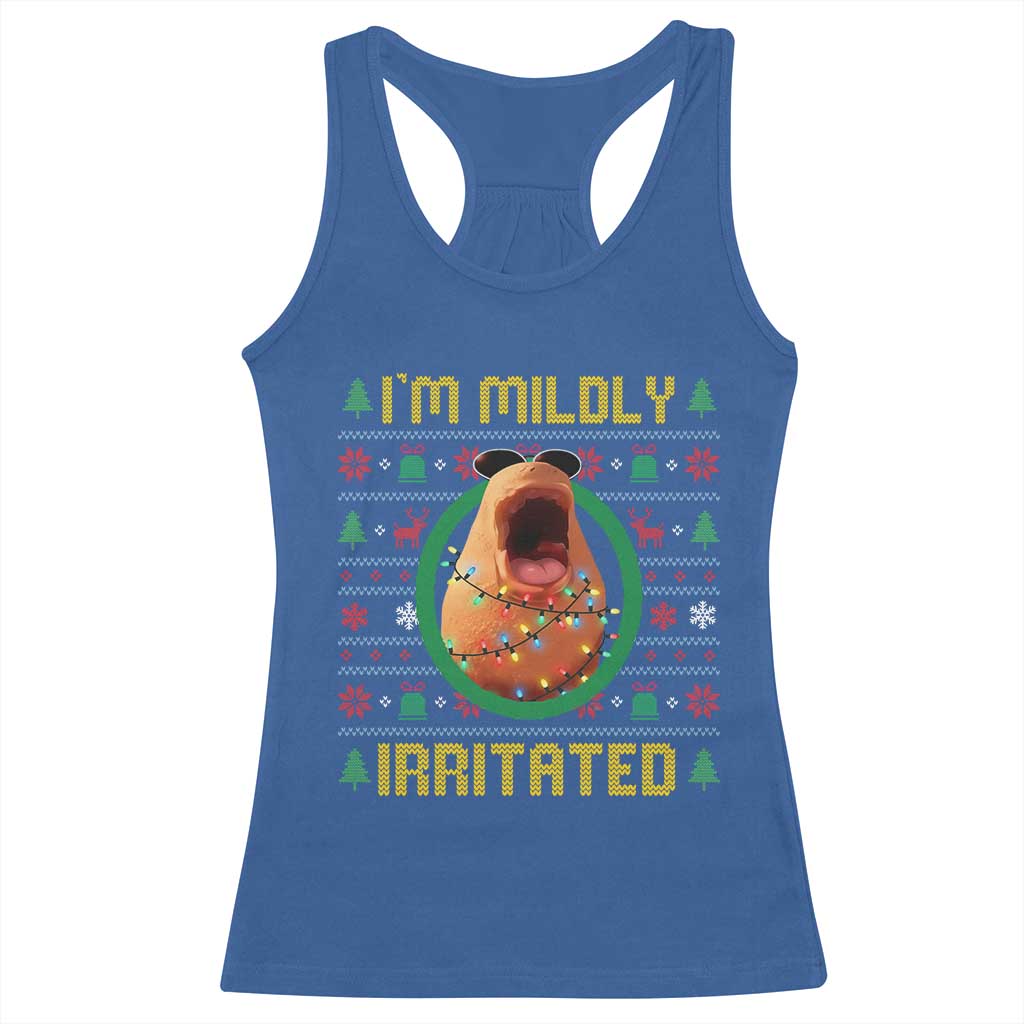 Marcus The Worm Christmas Meme Racerback Tank Top Funny Brain Rot Xmas TS14 Royal Blue Print Your Wear