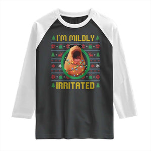 Marcus The Worm Christmas Meme Raglan Shirt Funny Brain Rot Xmas TS14 Black White Print Your Wear