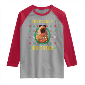 Marcus The Worm Christmas Meme Raglan Shirt Funny Brain Rot Xmas TS14 Sport Gray Red Print Your Wear