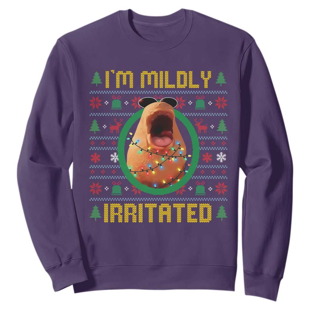Marcus The Worm Christmas Meme Sweatshirt Funny Brain Rot Xmas TS14 Purple Print Your Wear