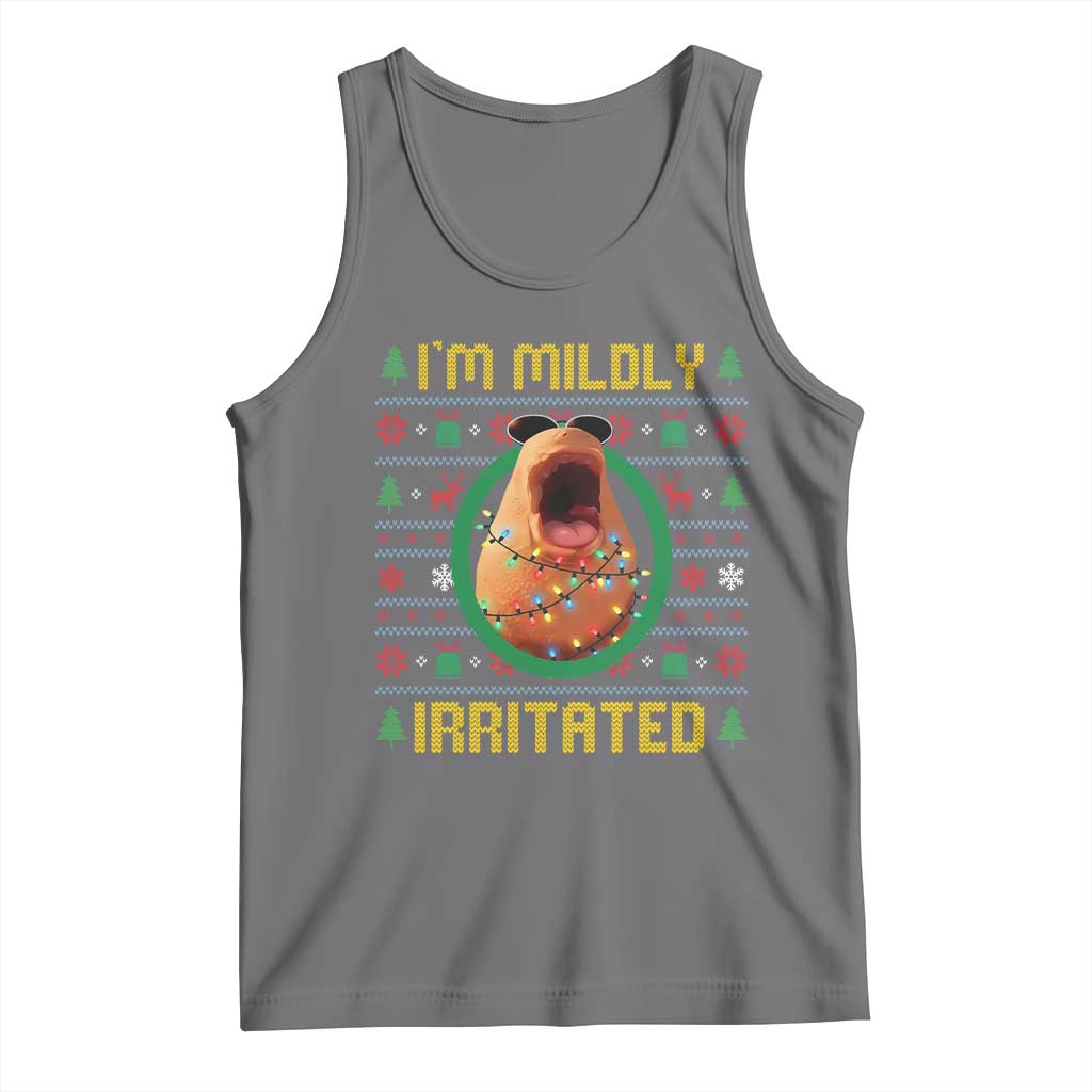 Marcus The Worm Christmas Meme Tank Top Funny Brain Rot Xmas TS14 Black Heather Print Your Wear