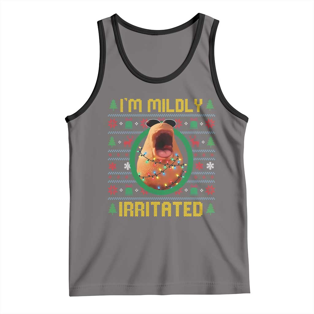 Marcus The Worm Christmas Meme Tank Top Funny Brain Rot Xmas TS14 Deep Heather Black Print Your Wear