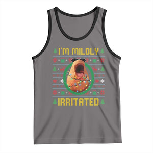 Marcus The Worm Christmas Meme Tank Top Funny Brain Rot Xmas TS14 Deep Heather Black Print Your Wear