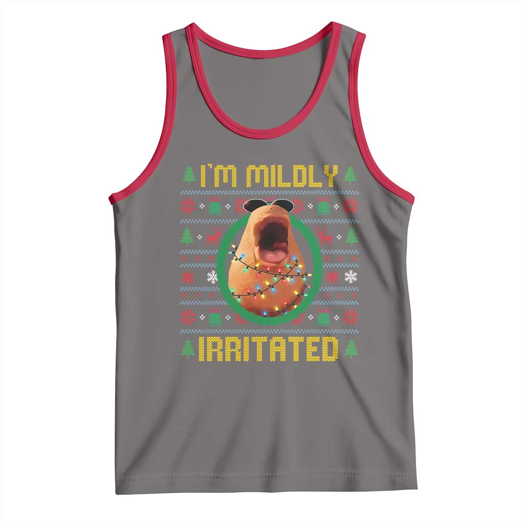 Marcus The Worm Christmas Meme Tank Top Funny Brain Rot Xmas TS14 Deep Heather Red Print Your Wear