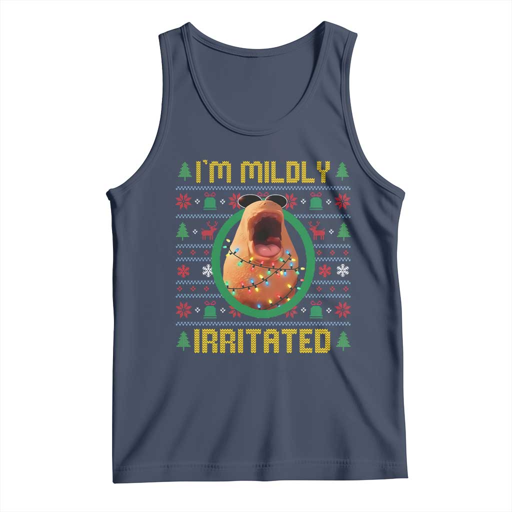 Marcus The Worm Christmas Meme Tank Top Funny Brain Rot Xmas TS14 Navy Print Your Wear