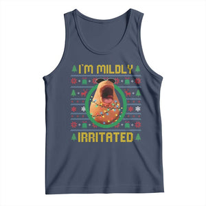 Marcus The Worm Christmas Meme Tank Top Funny Brain Rot Xmas TS14 Navy Print Your Wear