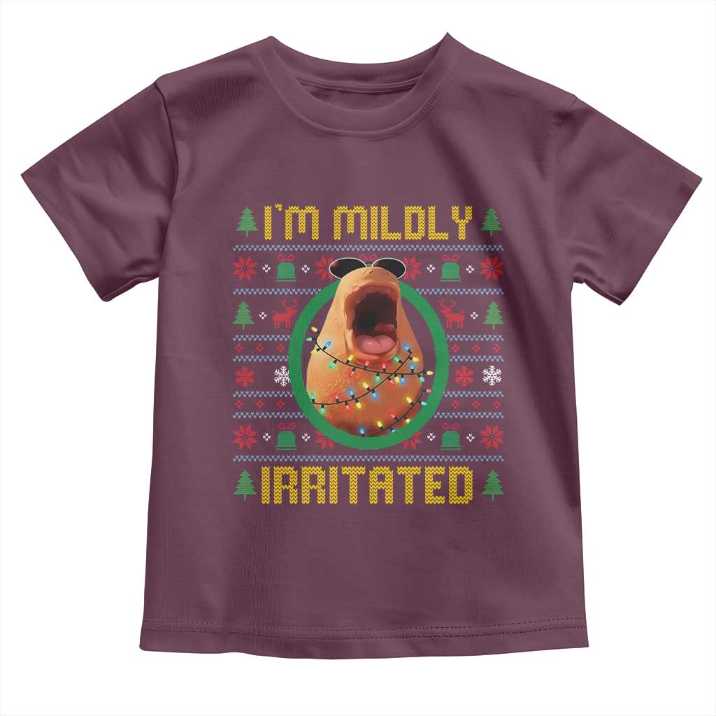 Marcus The Worm Christmas Meme Toddler T Shirt Funny Brain Rot Xmas TS14 Maroon Print Your Wear