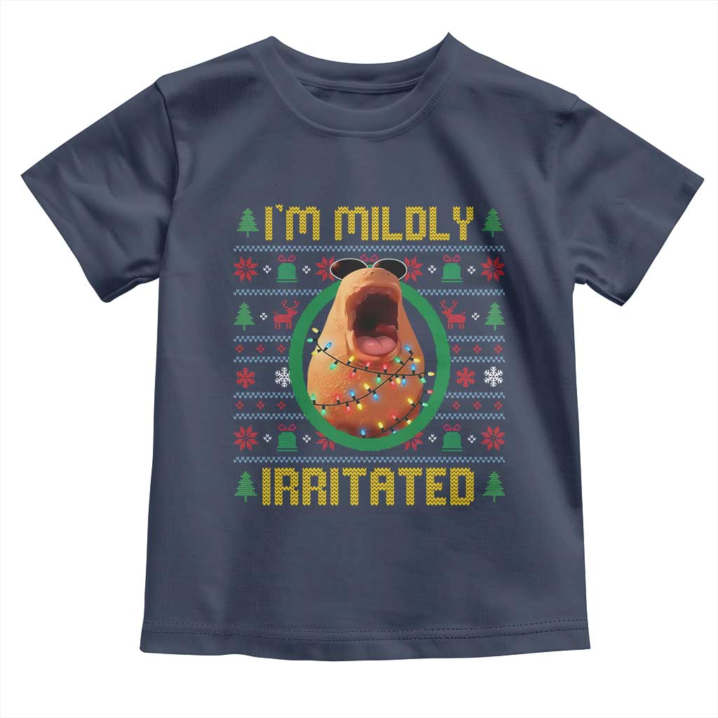 Marcus The Worm Christmas Meme Toddler T Shirt Funny Brain Rot Xmas TS14 Navy Print Your Wear