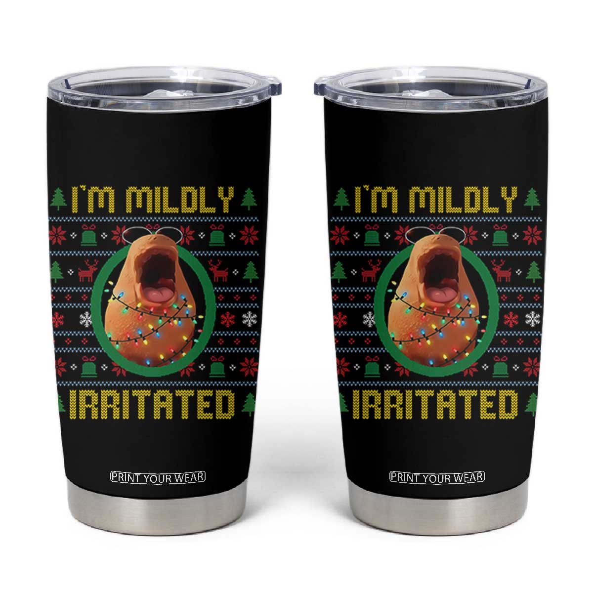 Marcus The Worm Christmas Meme Tumbler Cup Funny Brain Rot Xmas TS14 Black Print Your Wear