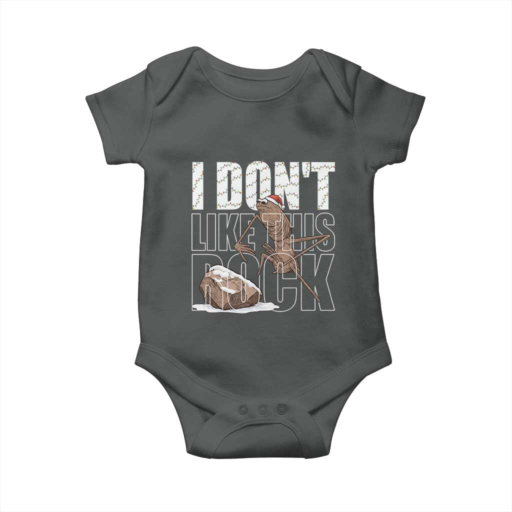 Marcus The Worm Christmas Meme Baby Onesie Funny Brain Rot Gen Z TS14 Dark Heather Print Your Wear