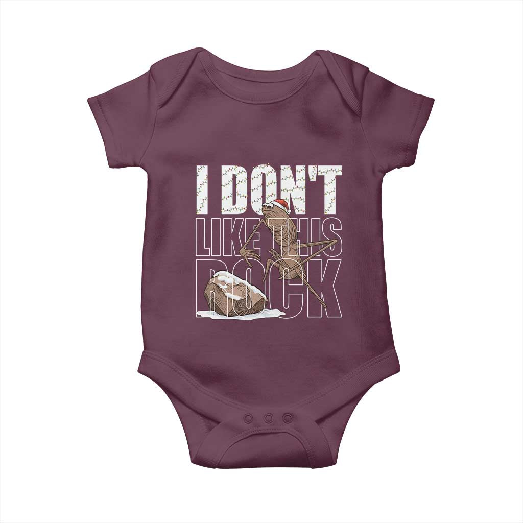 Marcus The Worm Christmas Meme Baby Onesie Funny Brain Rot Gen Z TS14 Maroon Print Your Wear