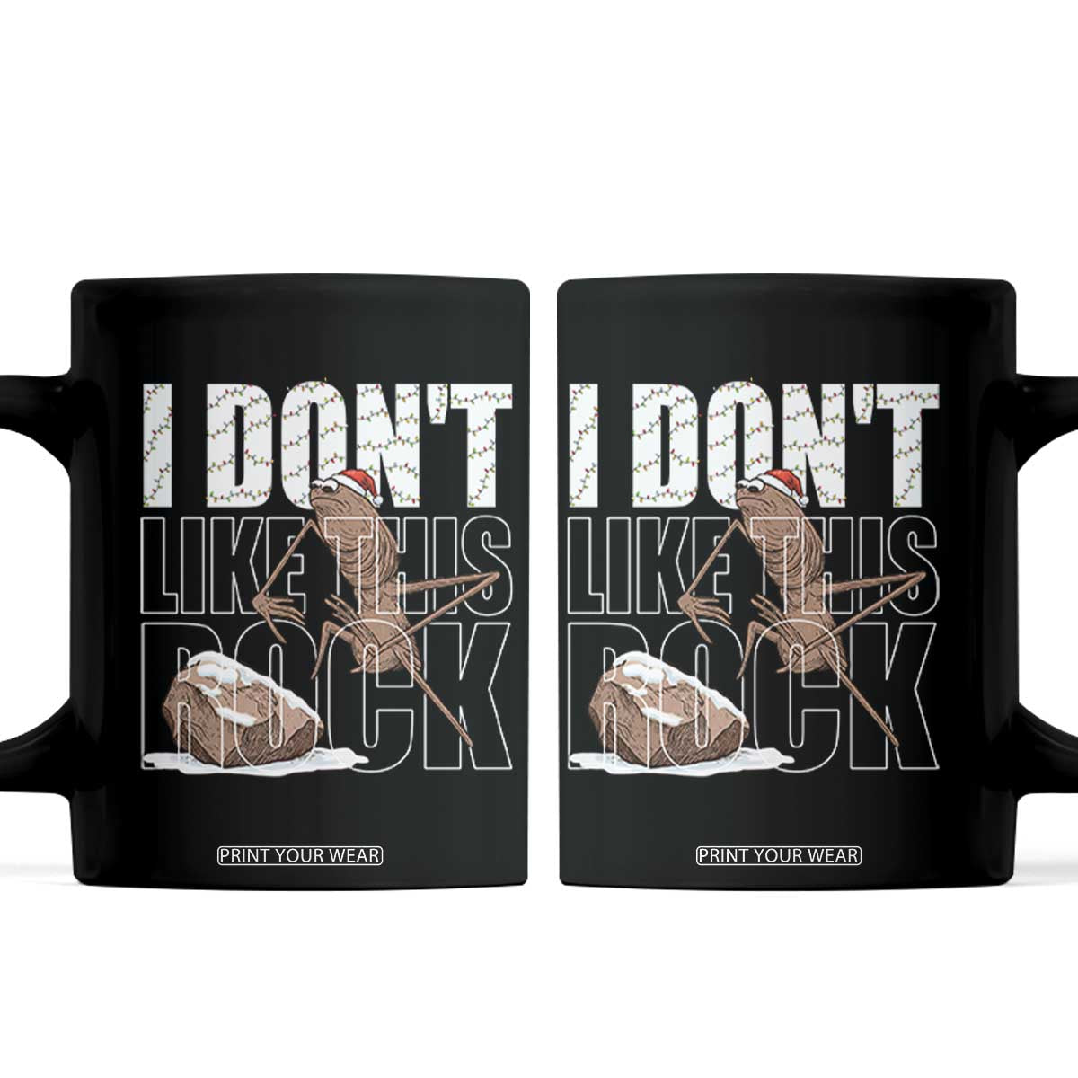 Marcus The Worm Christmas Meme Coffee Mug Funny Brain Rot Gen Z TS14 Black Print Your Wear