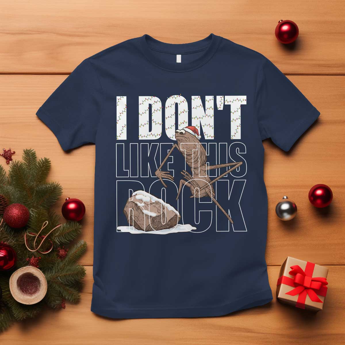 Marcus The Worm Christmas Meme T Shirt Funny Brain Rot Gen Z TS14 Navy Print Your Wear