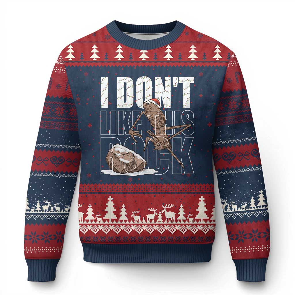 Marcus The Worm Xmas Meme Ugly Christmas Sweater Funny Brain Rot Gen Z TS14 Navy Red Print Your Wear