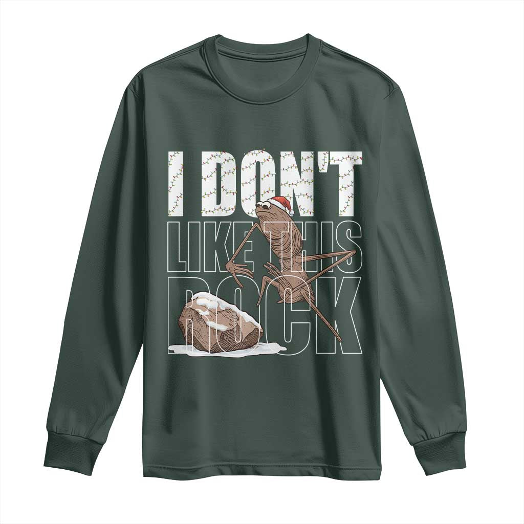 Marcus The Worm Christmas Meme Long Sleeve Shirt Funny Brain Rot Gen Z TS14 Dark Forest Green Print Your Wear