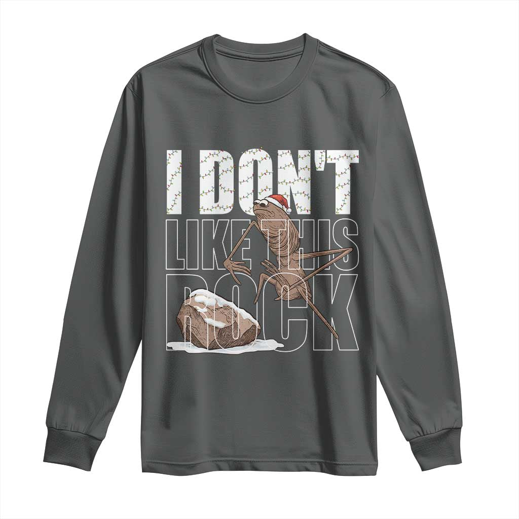 Marcus The Worm Christmas Meme Long Sleeve Shirt Funny Brain Rot Gen Z TS14 Dark Heather Print Your Wear