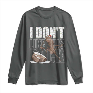 Marcus The Worm Christmas Meme Long Sleeve Shirt Funny Brain Rot Gen Z TS14 Dark Heather Print Your Wear