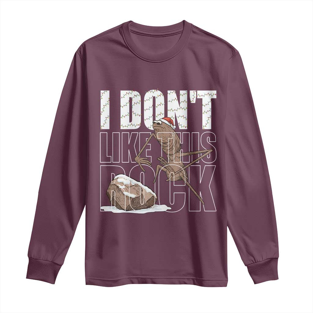 Marcus The Worm Christmas Meme Long Sleeve Shirt Funny Brain Rot Gen Z TS14 Maroon Print Your Wear