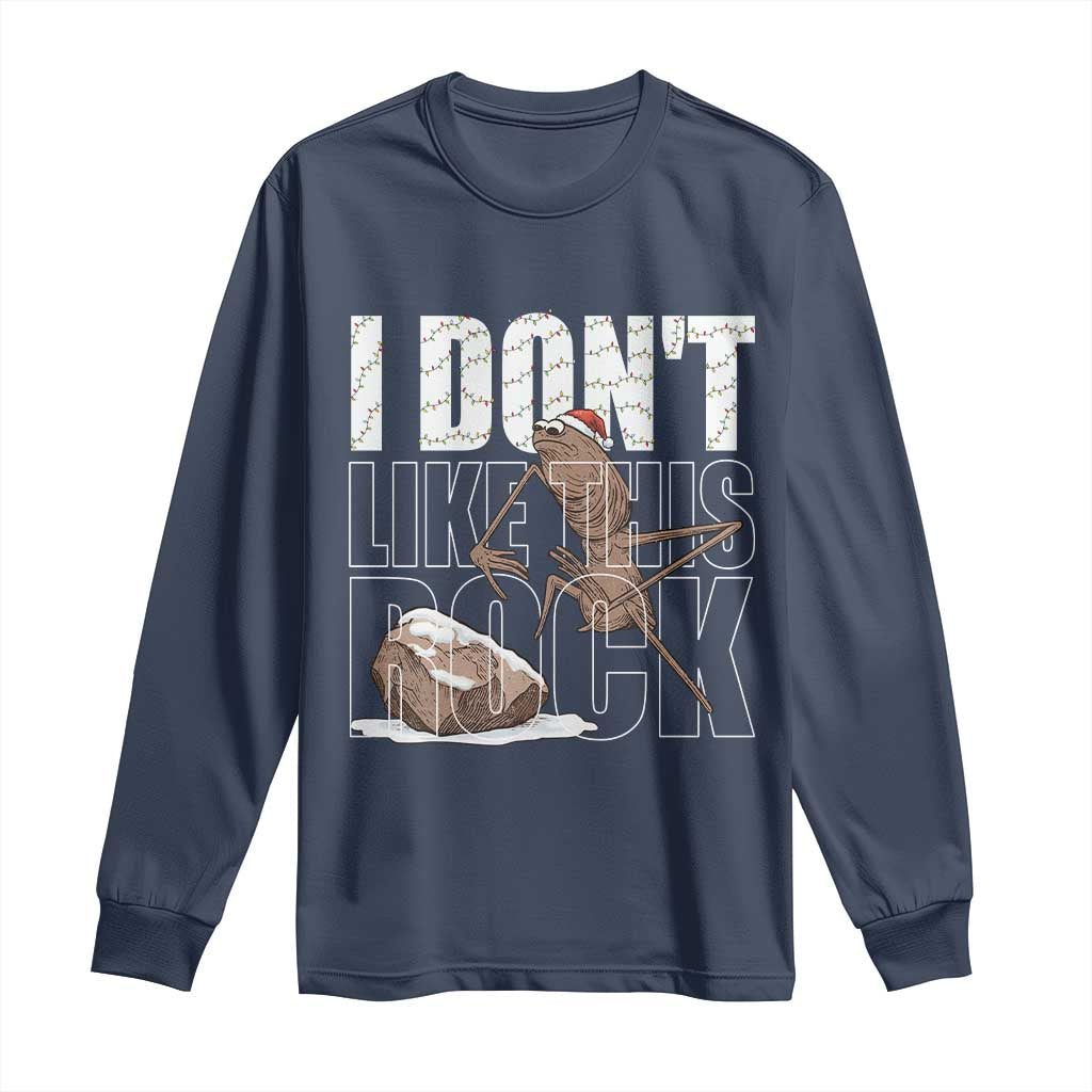 Marcus The Worm Christmas Meme Long Sleeve Shirt Funny Brain Rot Gen Z TS14 Navy Print Your Wear