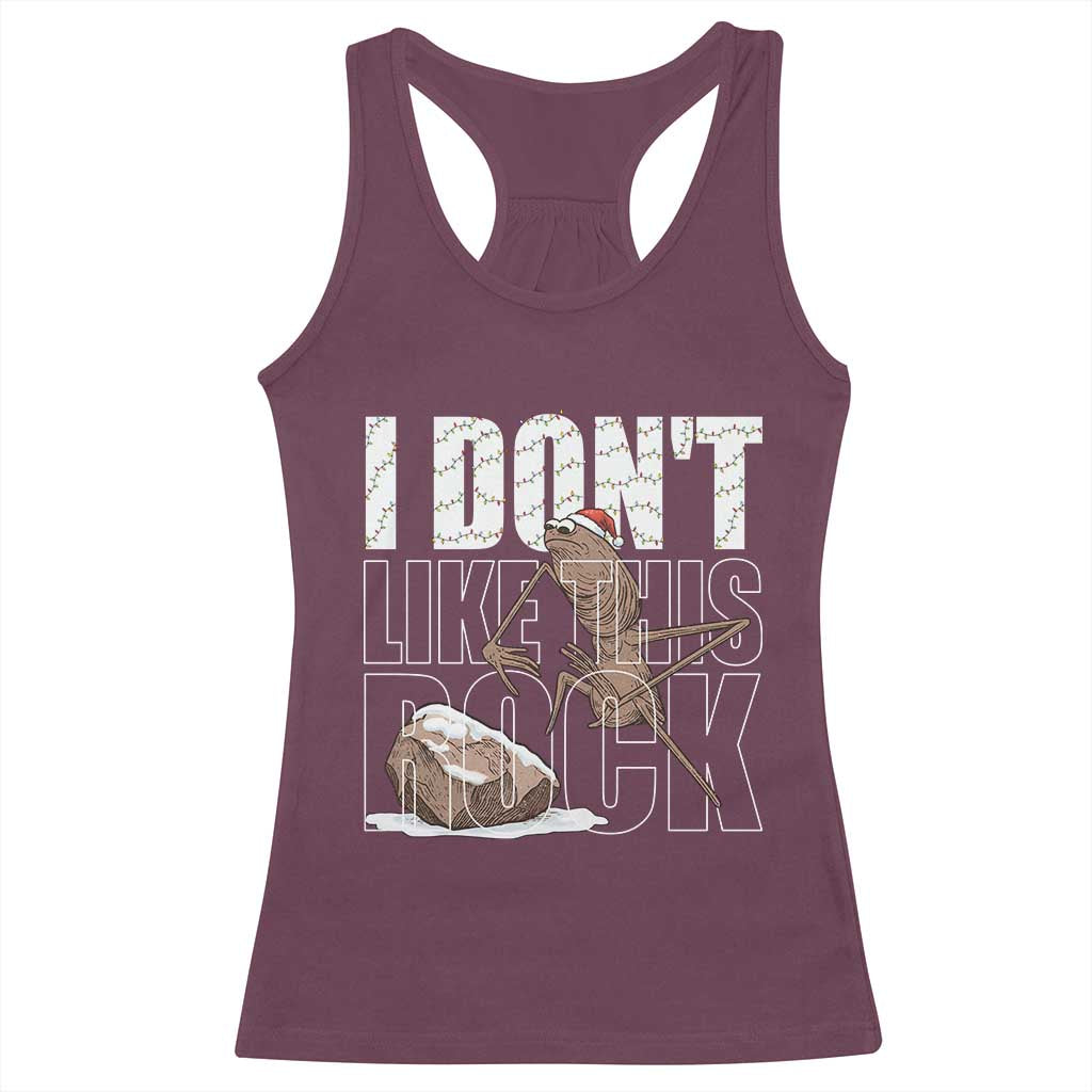 Marcus The Worm Christmas Meme Racerback Tank Top Funny Brain Rot Gen Z TS14 Maroon Print Your Wear