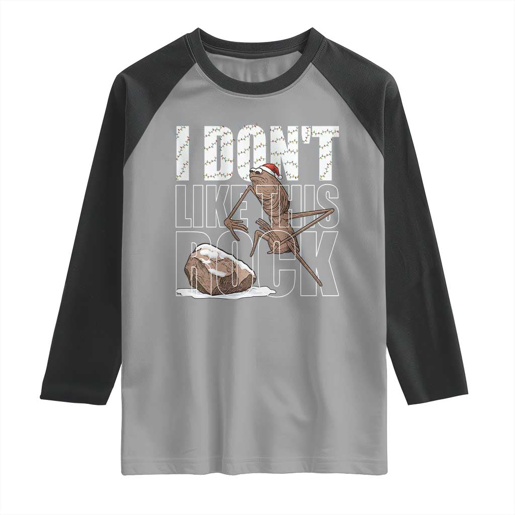 Marcus The Worm Christmas Meme Raglan Shirt Funny Brain Rot Gen Z TS14 Sport Gray Black Print Your Wear