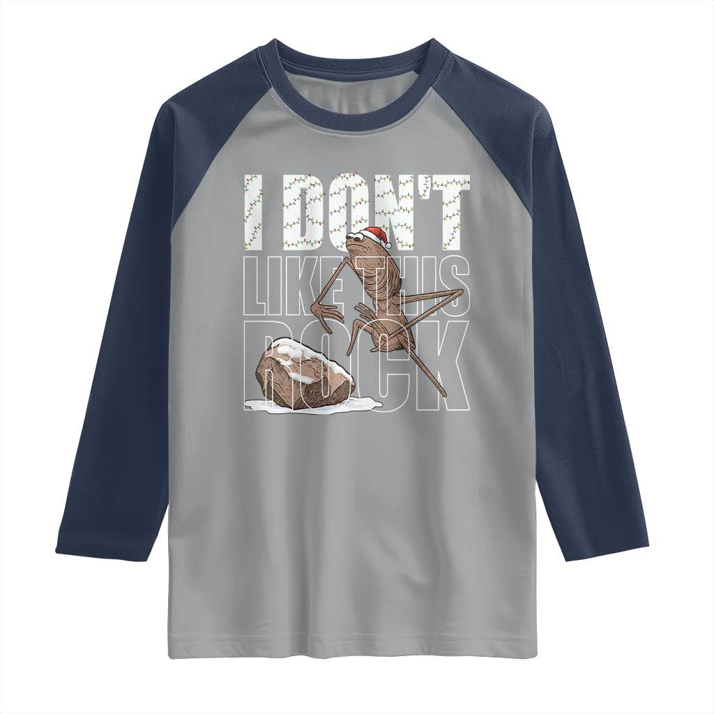 Marcus The Worm Christmas Meme Raglan Shirt Funny Brain Rot Gen Z TS14 Sport Gray Navy Print Your Wear