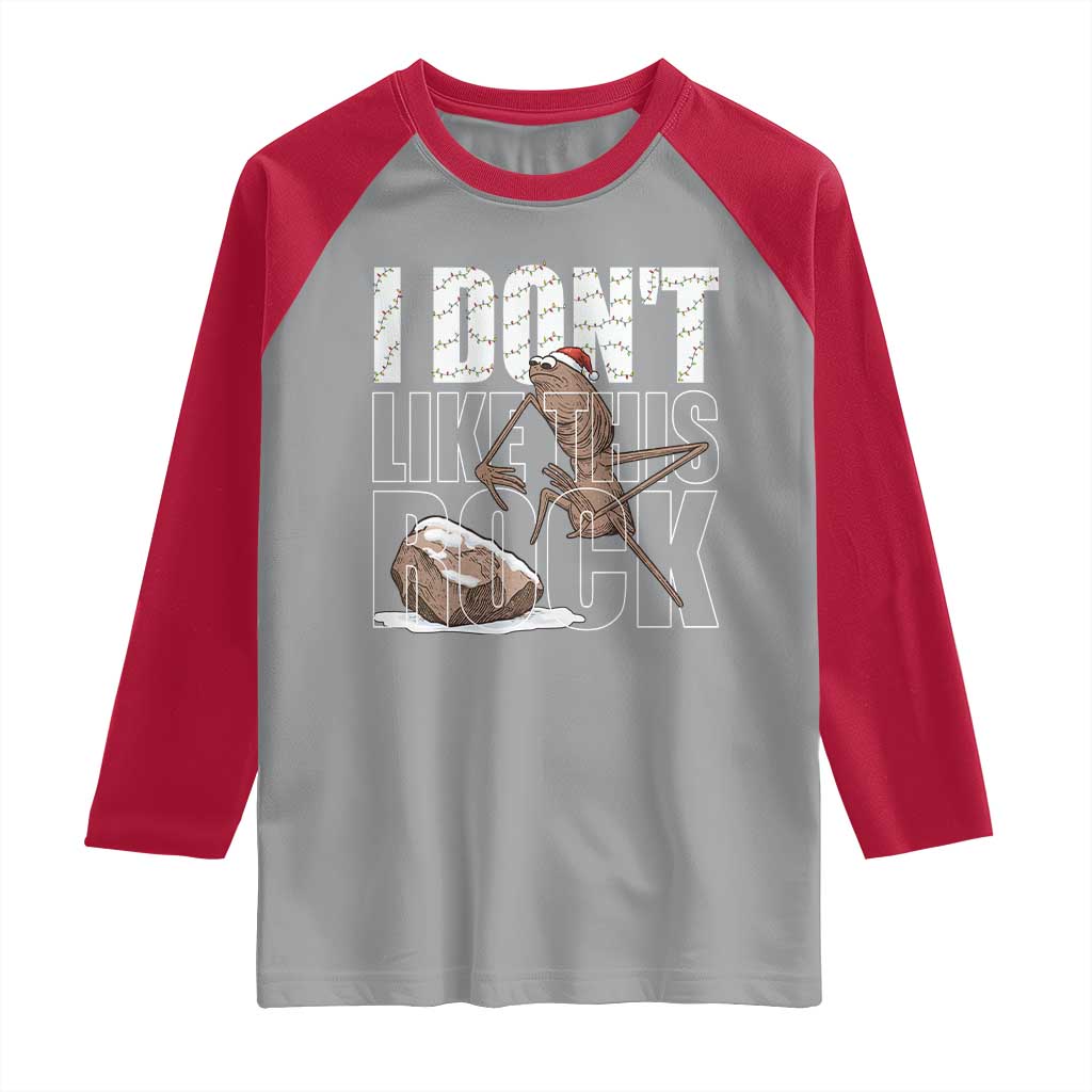 Marcus The Worm Christmas Meme Raglan Shirt Funny Brain Rot Gen Z TS14 Sport Gray Red Print Your Wear